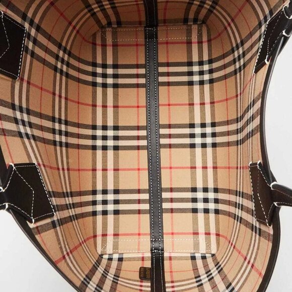 Burberry Beige Canvas Heritage Medium Tote Bag - Picture 10 of 12